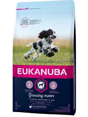 Eukanuba Growing Puppy Medium Breed Huhn 2 x 15 kg