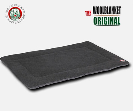 Doggy wool blanket black XL104x69cm