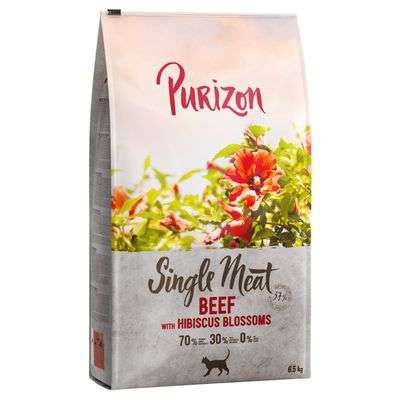 Purizon Katzen Single Meat Rind mit Hibiskusblüten