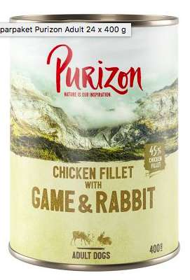 Purizon Wild & Kaninchen mit Kürbis und Preiselbeere 24x400gram
