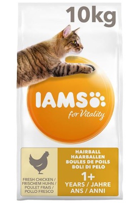 IAMS for Vitality Hairball Ausgewachsene Katzen Huhn 10 kg