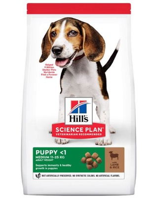 Hill's Puppy Medium Lamm & Reis Sparpaket: 2 x 14 kg