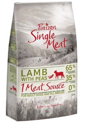 Purizon Single Meat Adult Lamm mit Erbsen 12 kg
